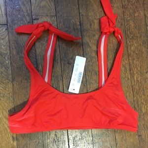 J Crew Playa Nantucket Tie Shoulder Bikini Top